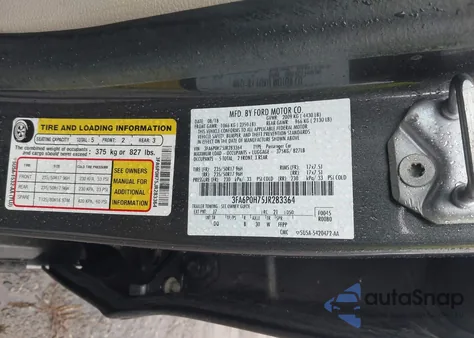 2018 Ford Fusion Se z USA, uszkodzony, nr VIN 3FA6P0H75JR283364